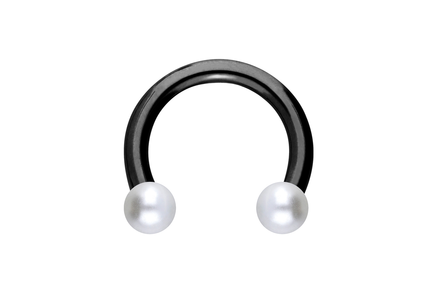 Titan Hufeisenring Piercing SYNTHETISCHE PERLEN